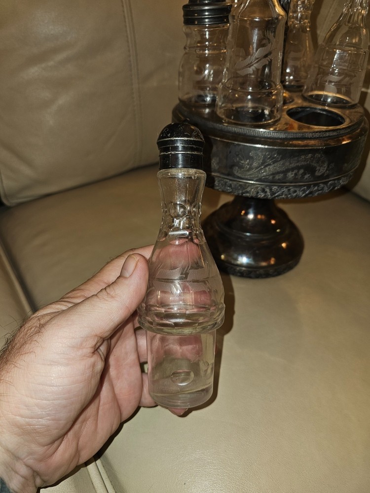 Antique Victorian Silverplate Condiment Cruet Server
