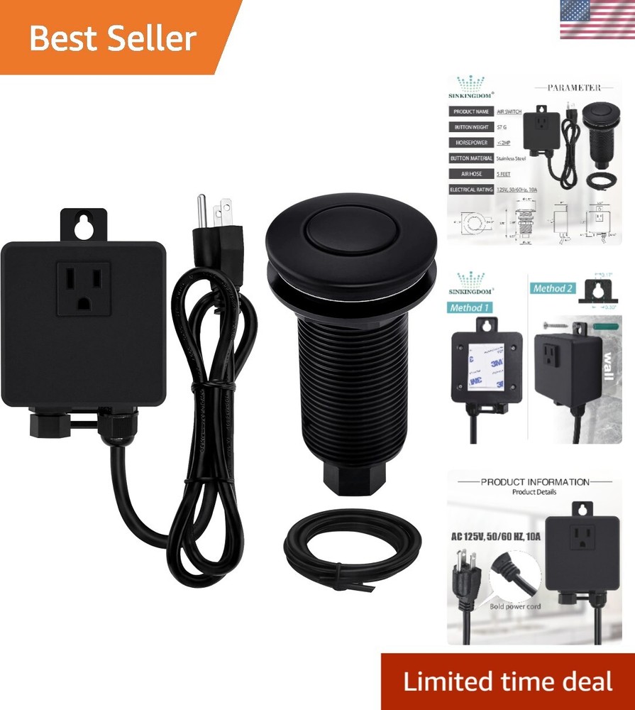 Dual Position Air Switch with Long Push Button - Stylish & Practical Kitchen Aid