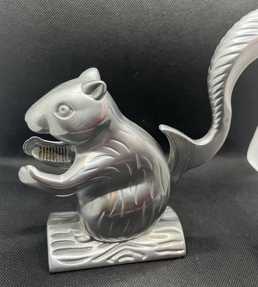 Vintage cast aluminum squirrel shaped nutcracker “ Davy Crackit “