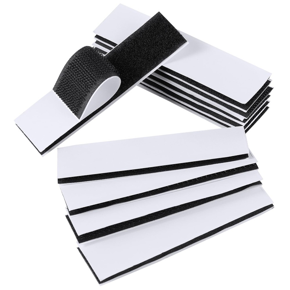10 Sets Hook and Loop Strips with Adhesive 1x4 Inch Strips for Home Office...