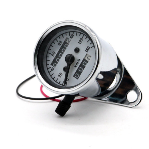 Universal Motorcycle Retro Speedometer LED Indicator Odometer 12V Speed Meter