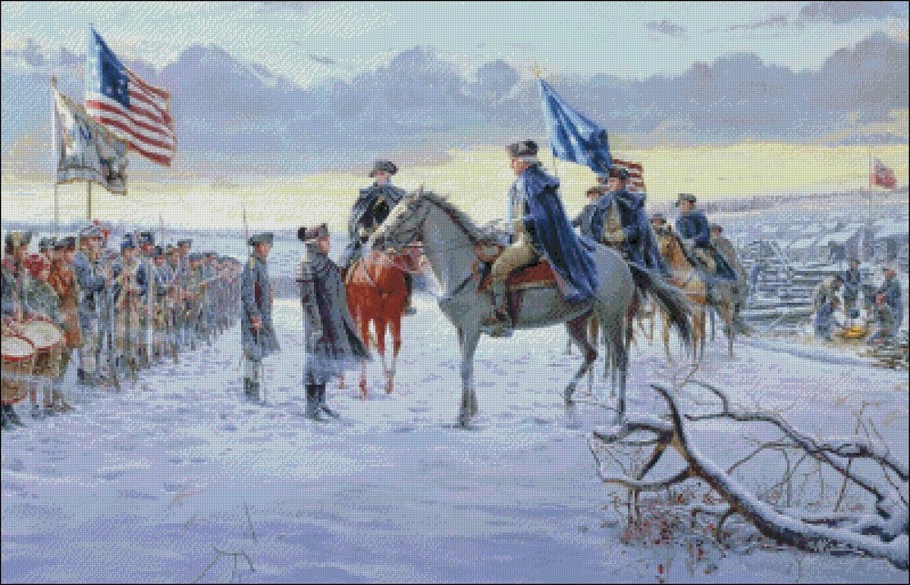 Chart Needlework DIY- Counted Cross Stitch Patterns - Washington at Valley Forge