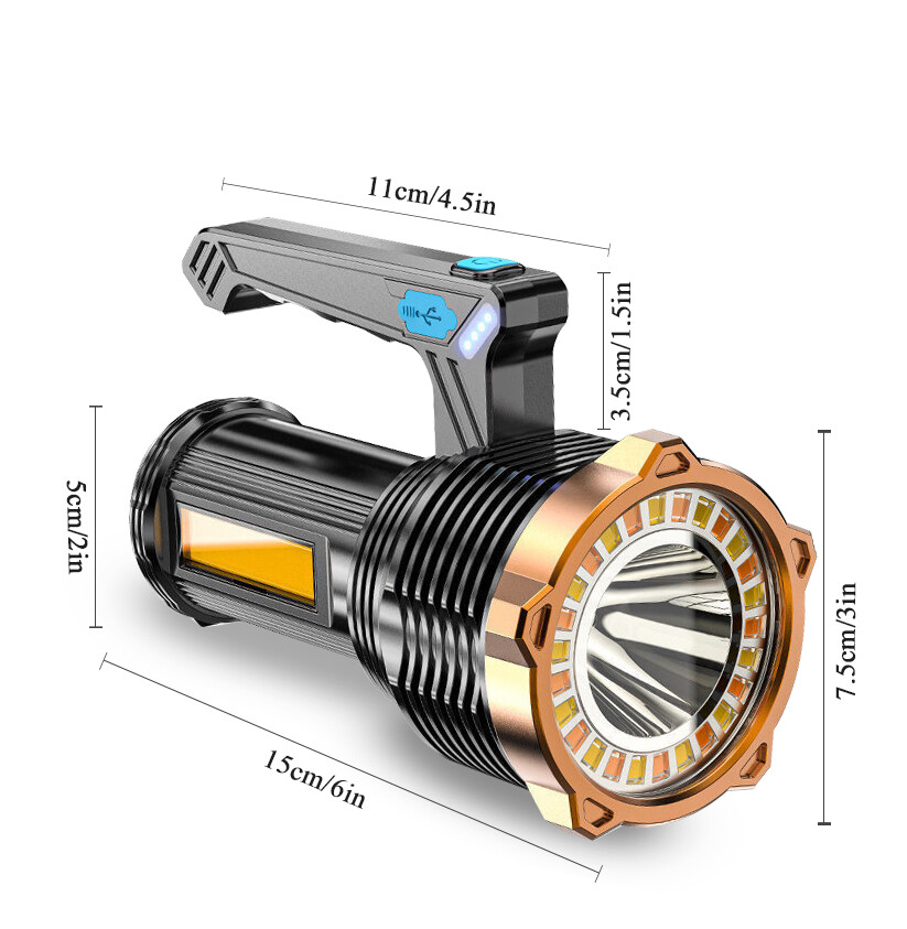 Super Bright 990000LM Torch LED Flashlight USB Rechargeable Handheld Work Light