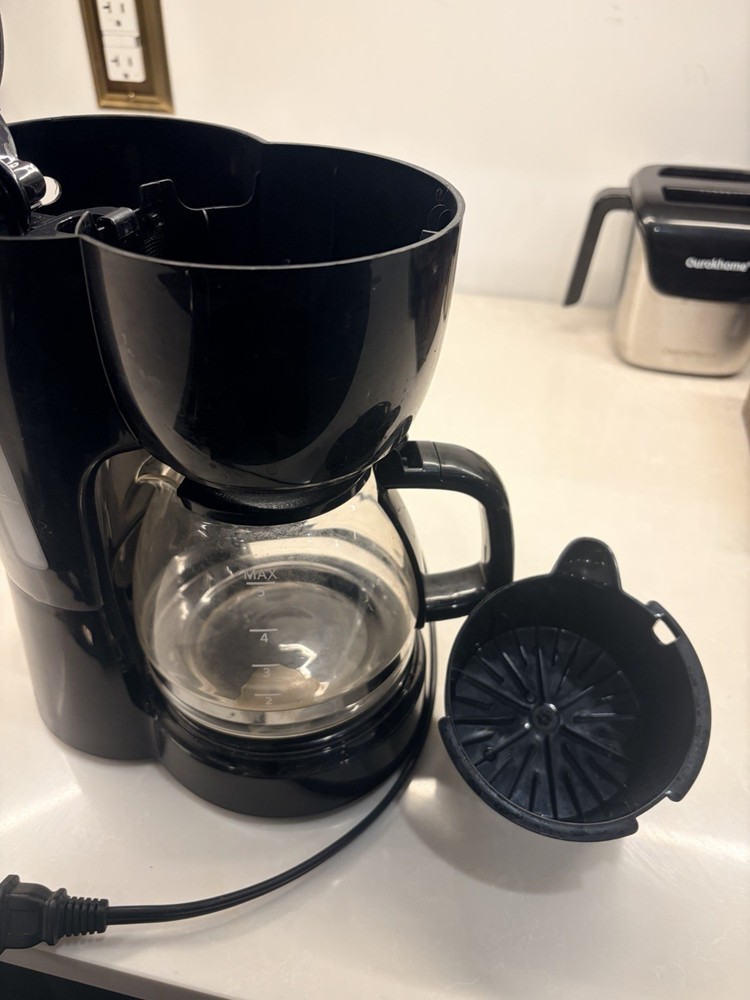 5-Cup Drip Coffee Maker in black