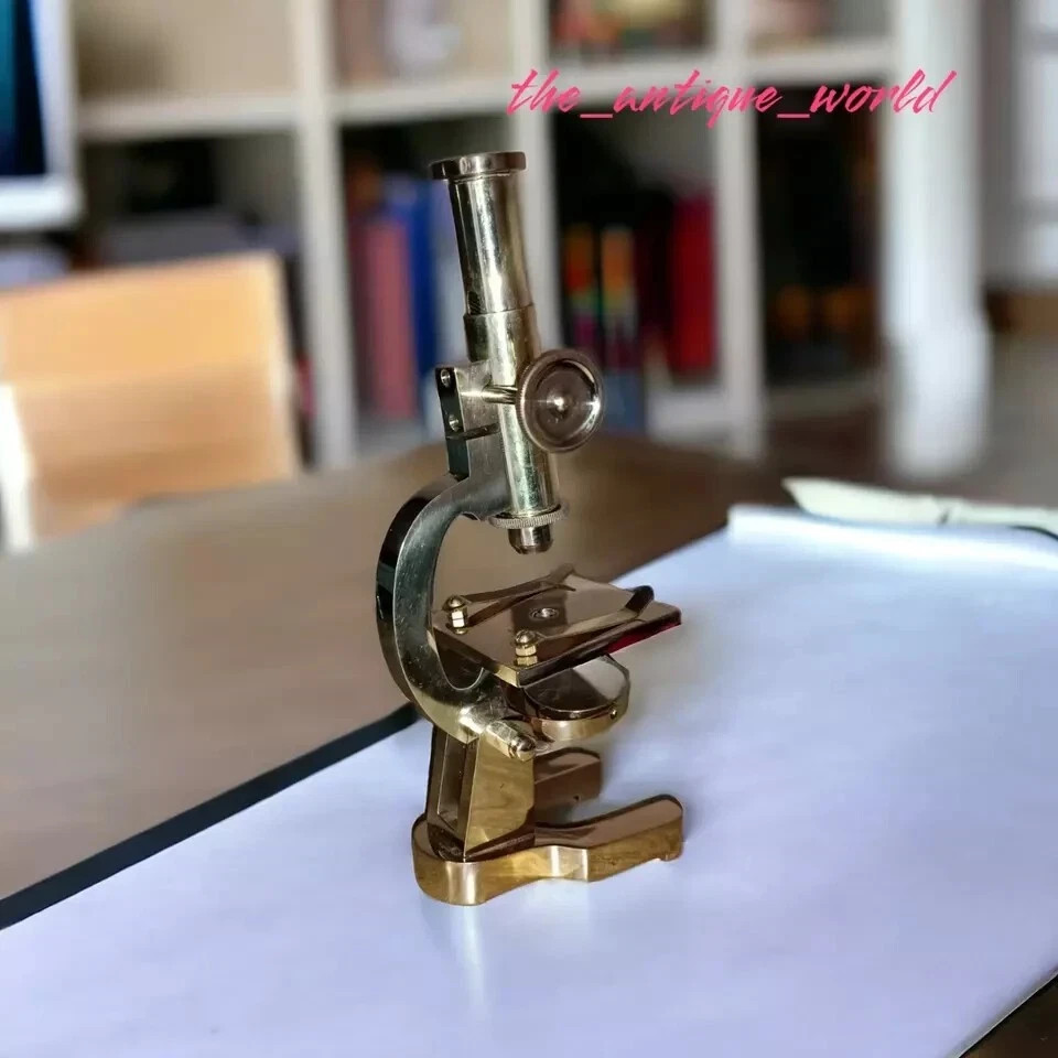 Nautical Brass Heavy Microscope 7 Inches Students Brass Microscope Gift Items