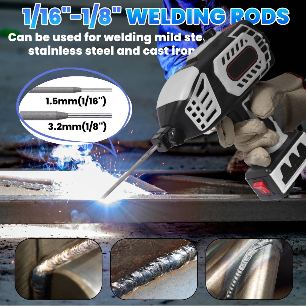 110V Handheld Welding Machine Versatile Welding Kit with Welding Mask - Grey
