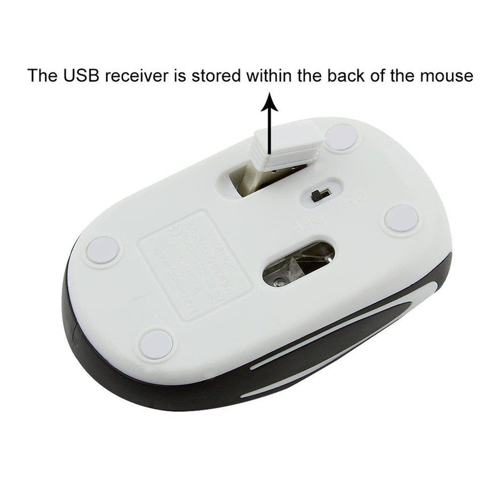 YOCUNKER Wireless Mini Mouse Ultra Portable, 1000DPI Computer Mouse Cordless,...