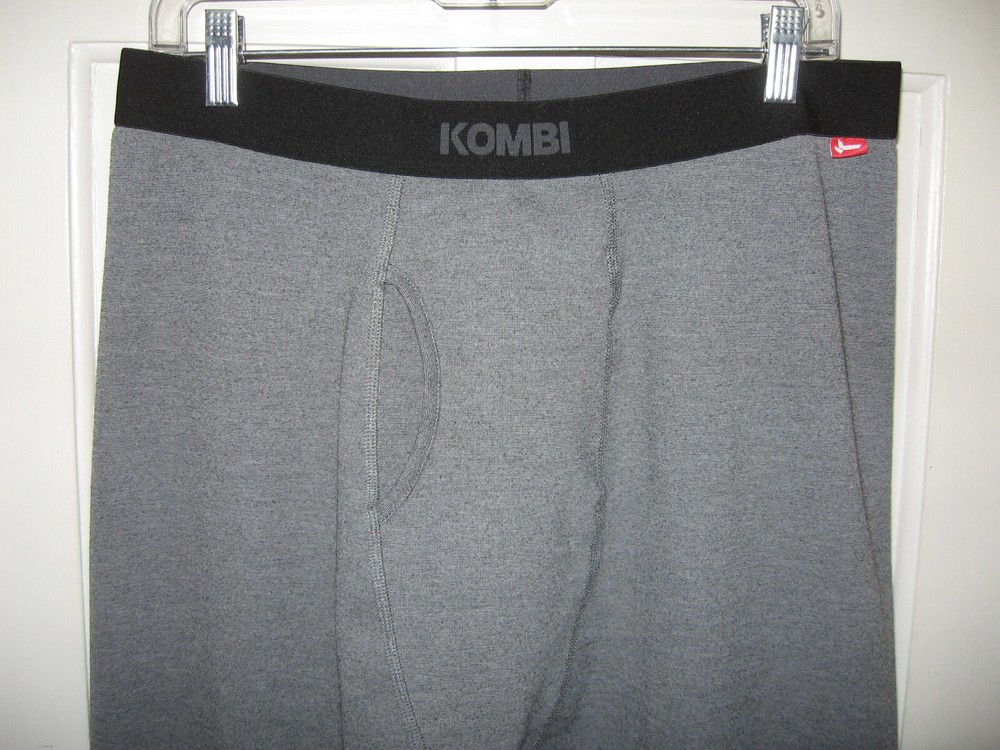 KOMBI BASE LAYER PANTS MEN'S SZ XXL GRAY WOOL BLEND EUC