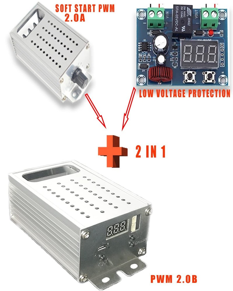 PWM 0-30s Soft Start/Soft Stop Variable Speed DC Motor Speed Controller Batte...