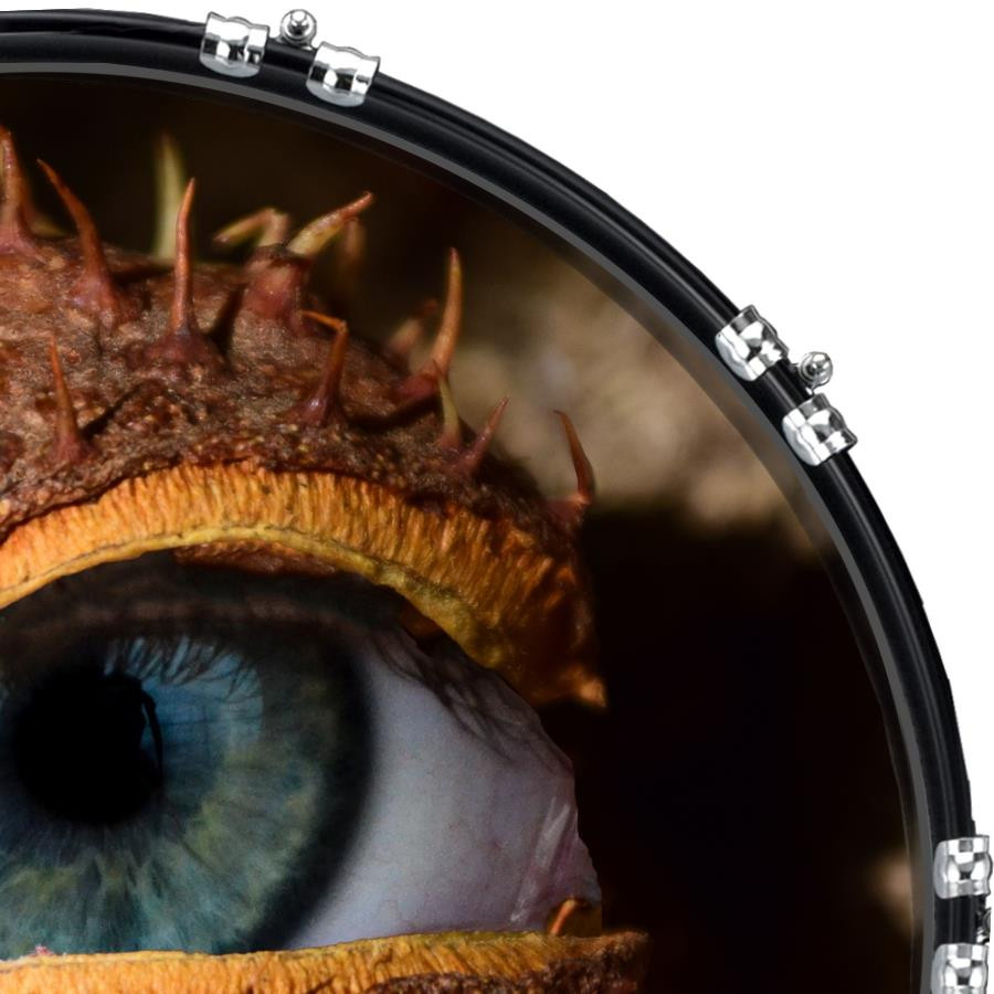 20" Custom Bass Kick Drum Front Head Graphical Eye Conker