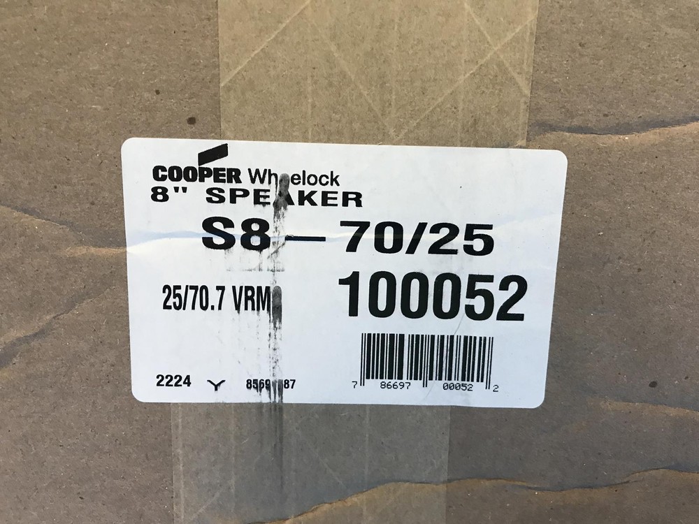 Cooper Wheelock 8" Speaker 100052