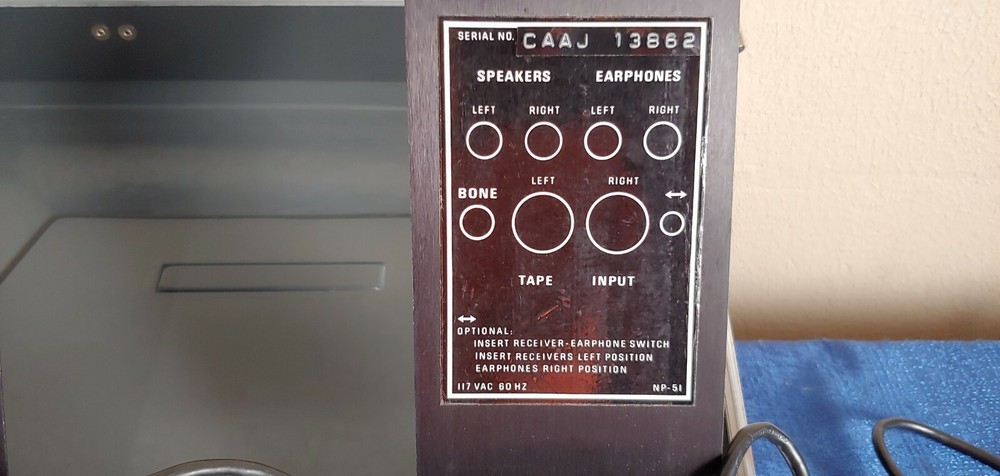 Qualitone Acoustic Appraiser Audiometer