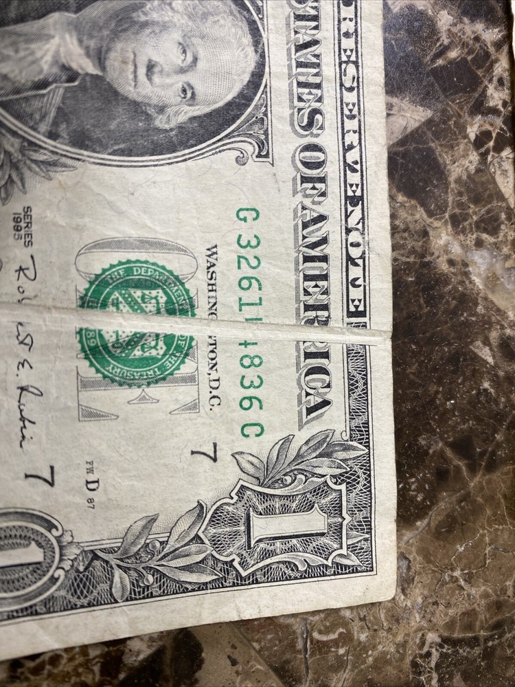 Error Notes Inking Offset Dollar Bill