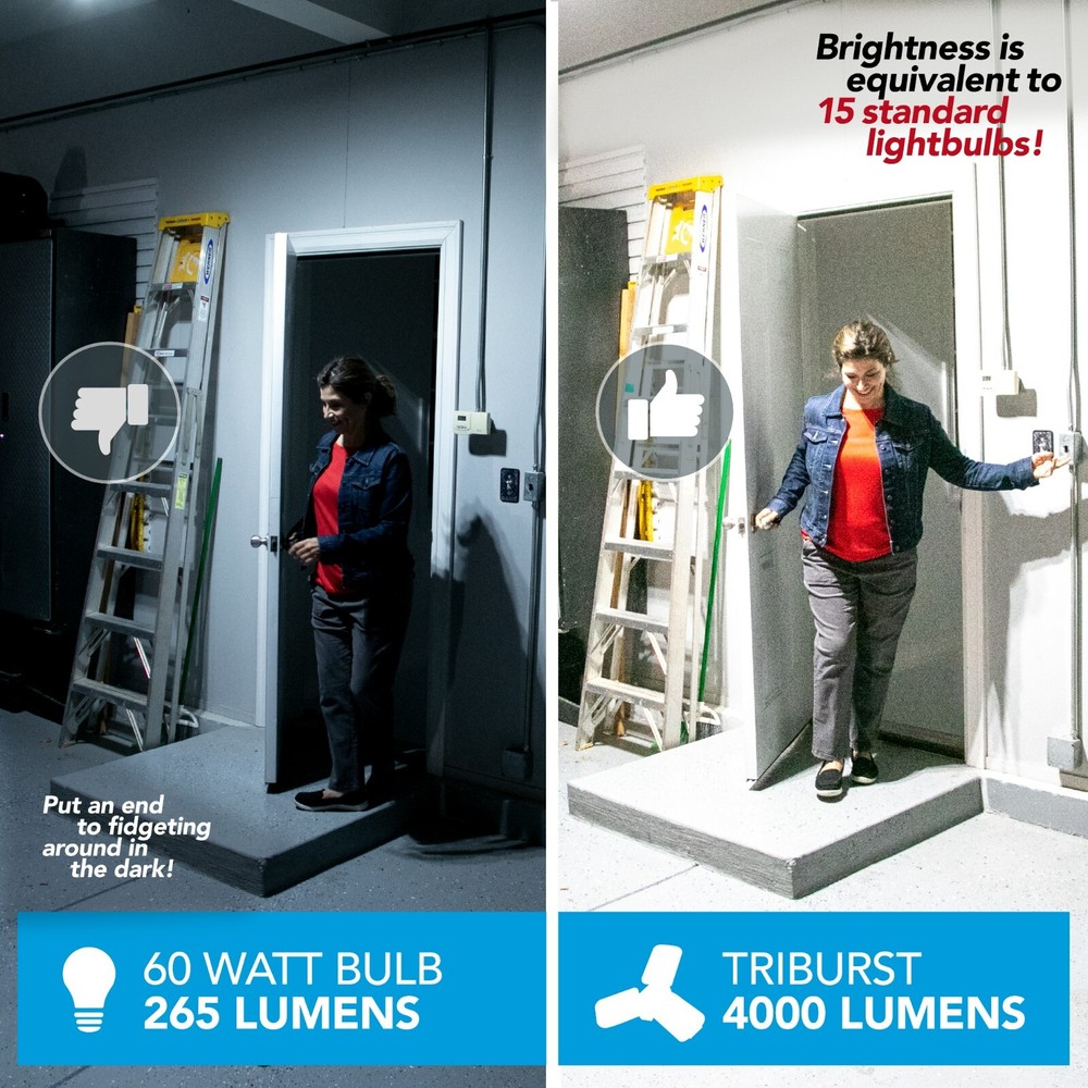 Bell + Howell TriBurst 4000 Lumens Multi-Directional LED 3 Panel Ceiling Light