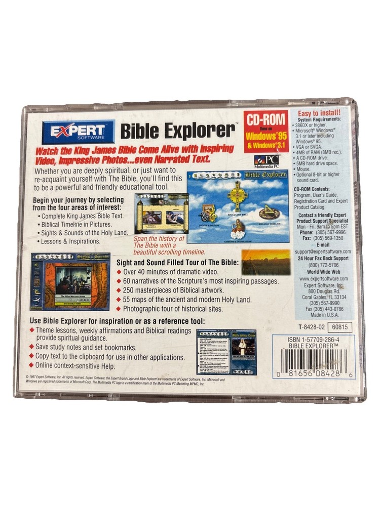 Bible Explorer Expert CD-Rom 1995 Expert Software
