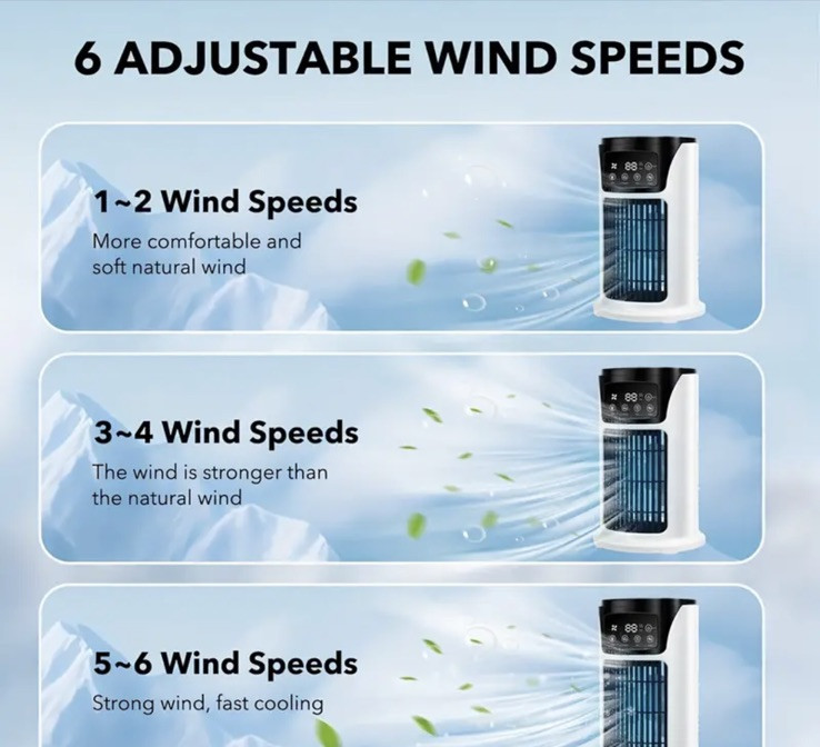 Portable 3-in-1 USB Air Conditioner Humidifier with Cooling Light Fan