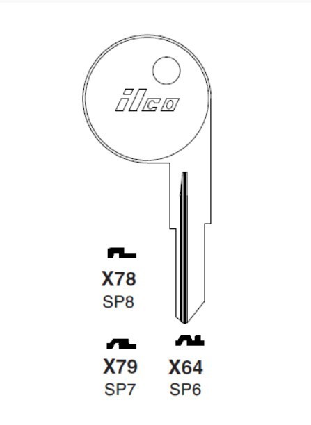 DL X78 SP8 Key Blank uncut (1 Pc)