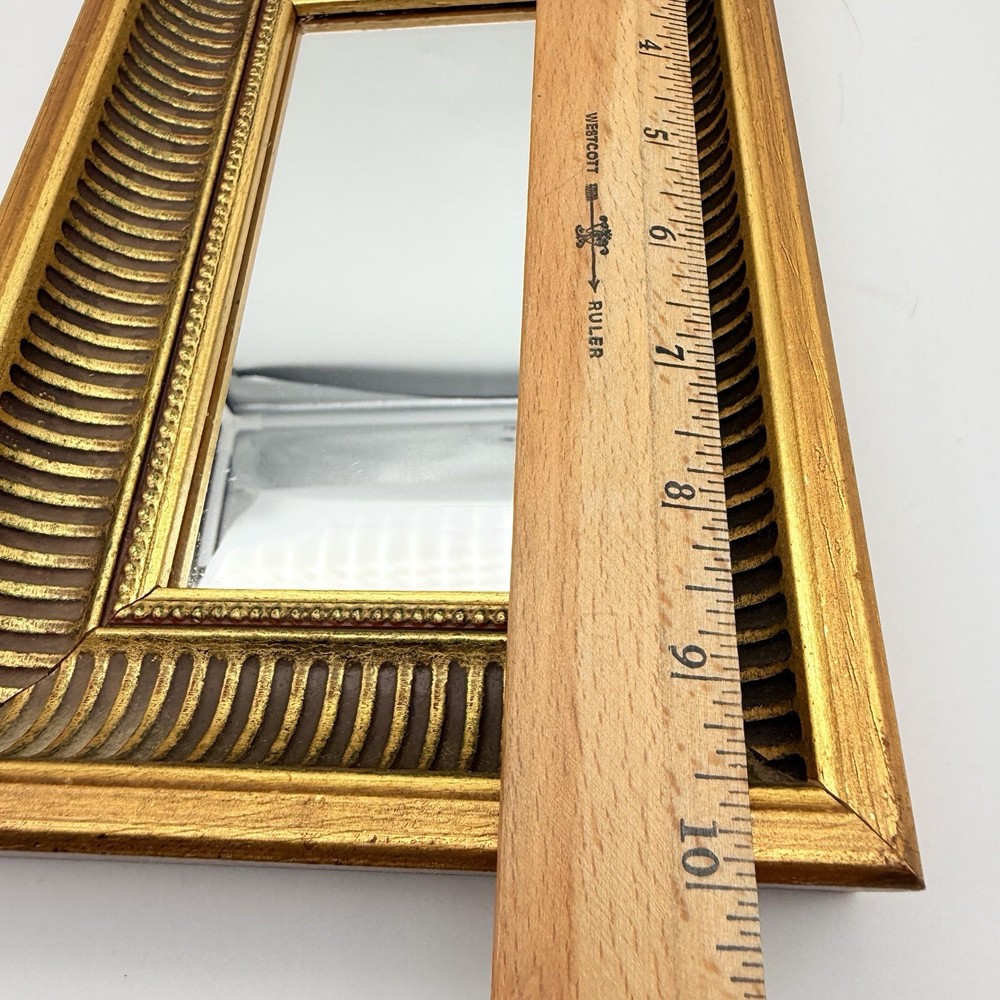 Vintage Thick Rectangular Wooden Mirror