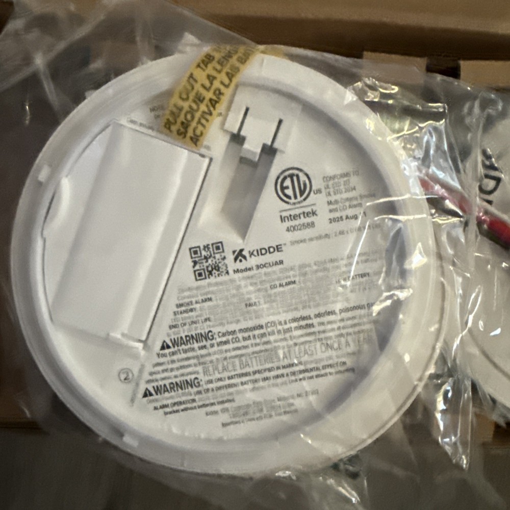 Kidde Hardwired Smoke & Carbon Monoxide Detector for Home. 3-Pack.