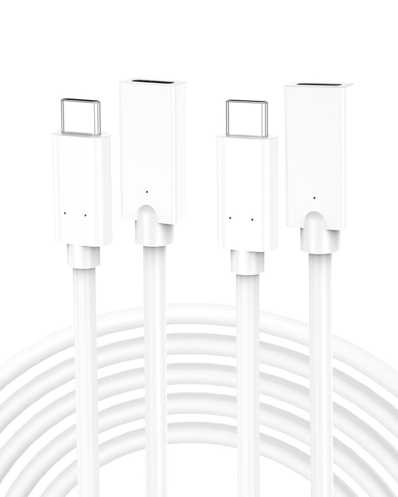 USB C Extension Cable 10FT 2-Pack,USBC Extender Cable 15W/3A Fast Charging & 480