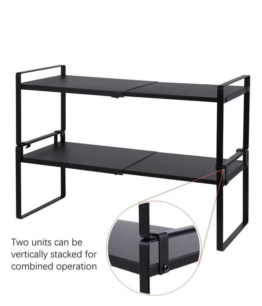 2-Pack Expandable Shelf Organizer for Kitchen Countertop, Kitchen Organizers ...