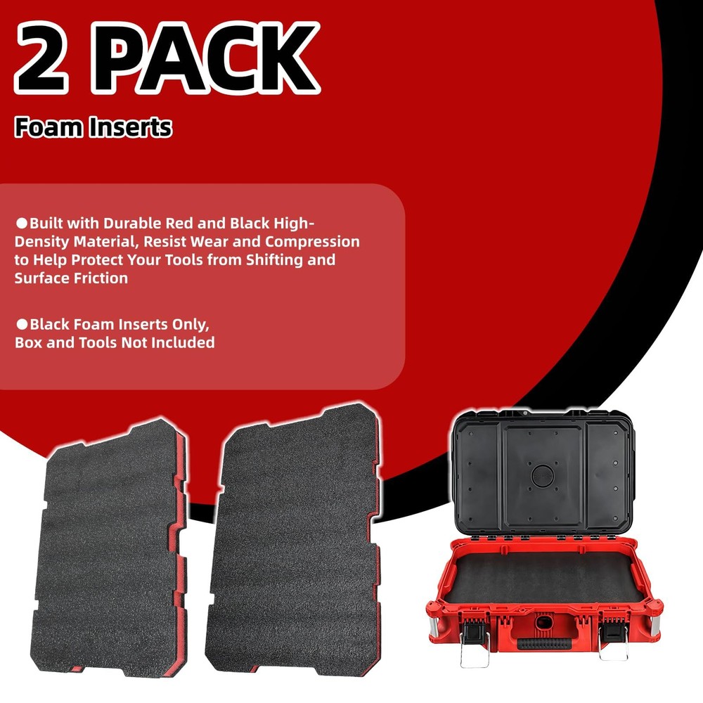 Foam Inserts Tool Box Kit, Includes a Set of DIY Tools (White 48-22-8424, Red