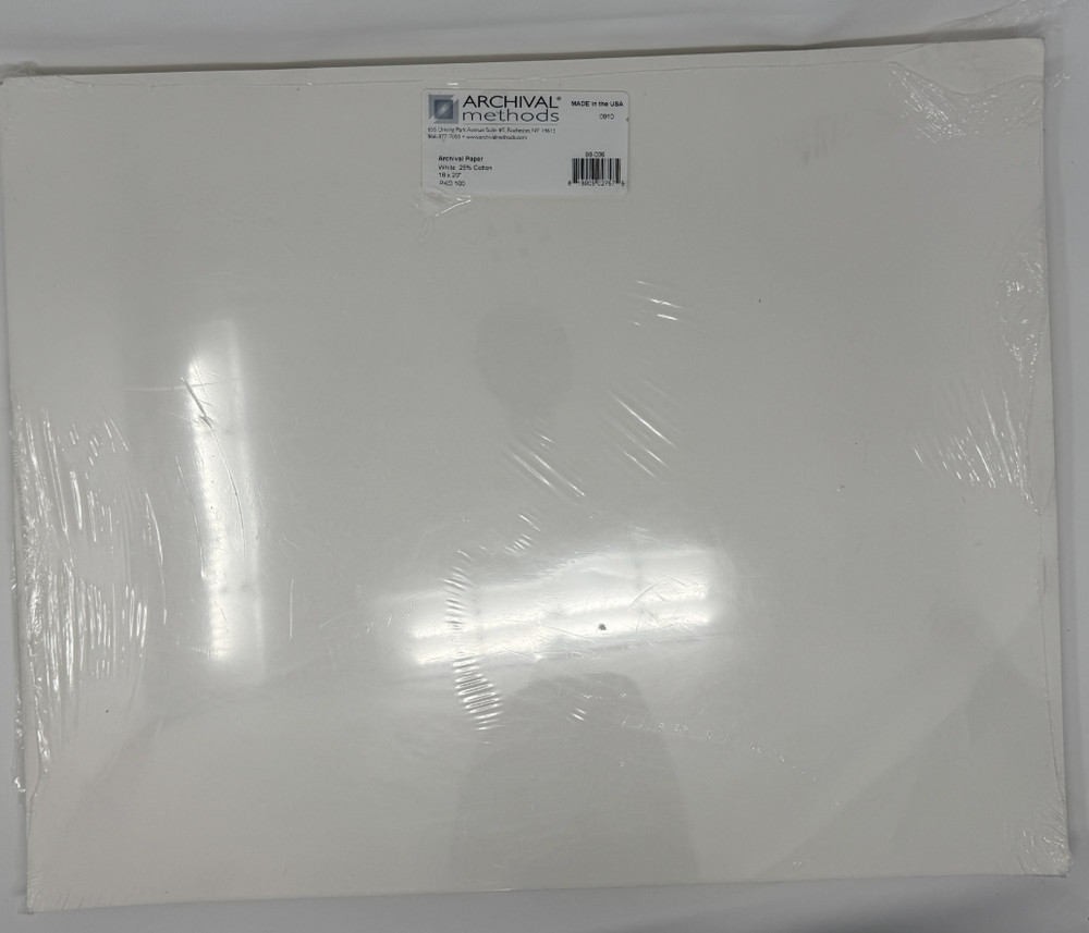 Archival Methods 16x20" White Paper, 100 Sheets *bent corners