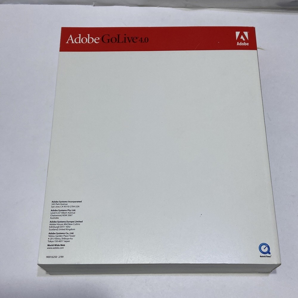 Adobe GoLive Version 4.0 User Guide Paperback - User Guide Only