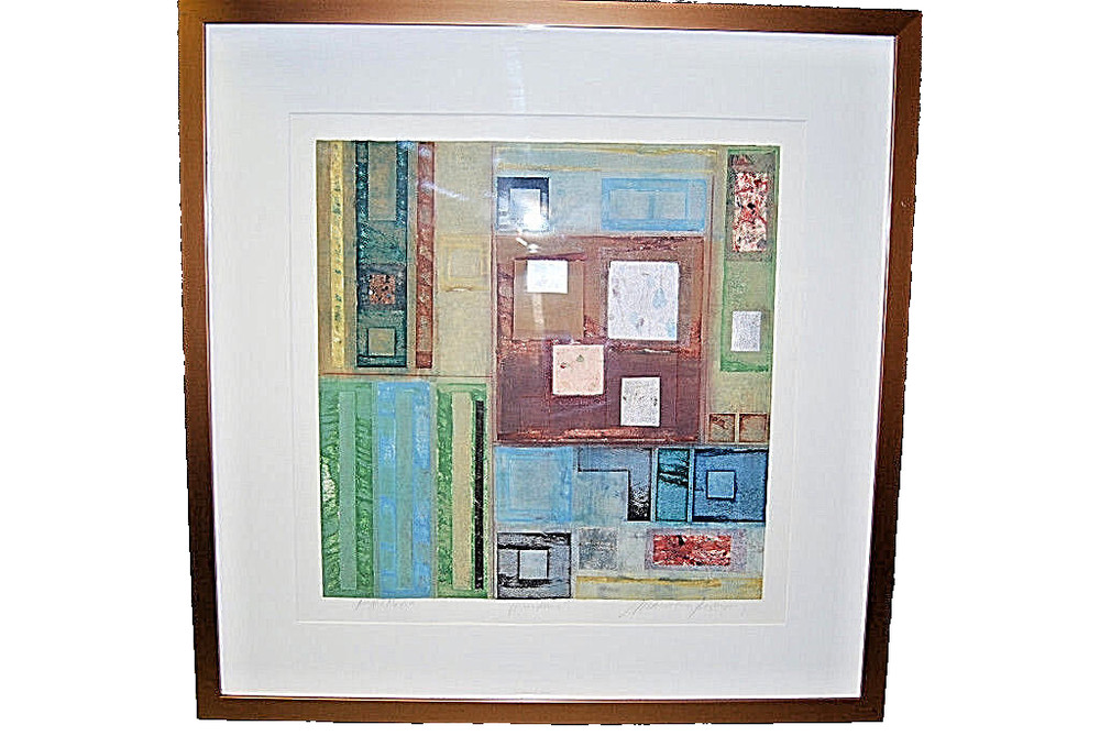 Windows by M. Rodriguez Mixed Media Framed Matted Collage   A1005