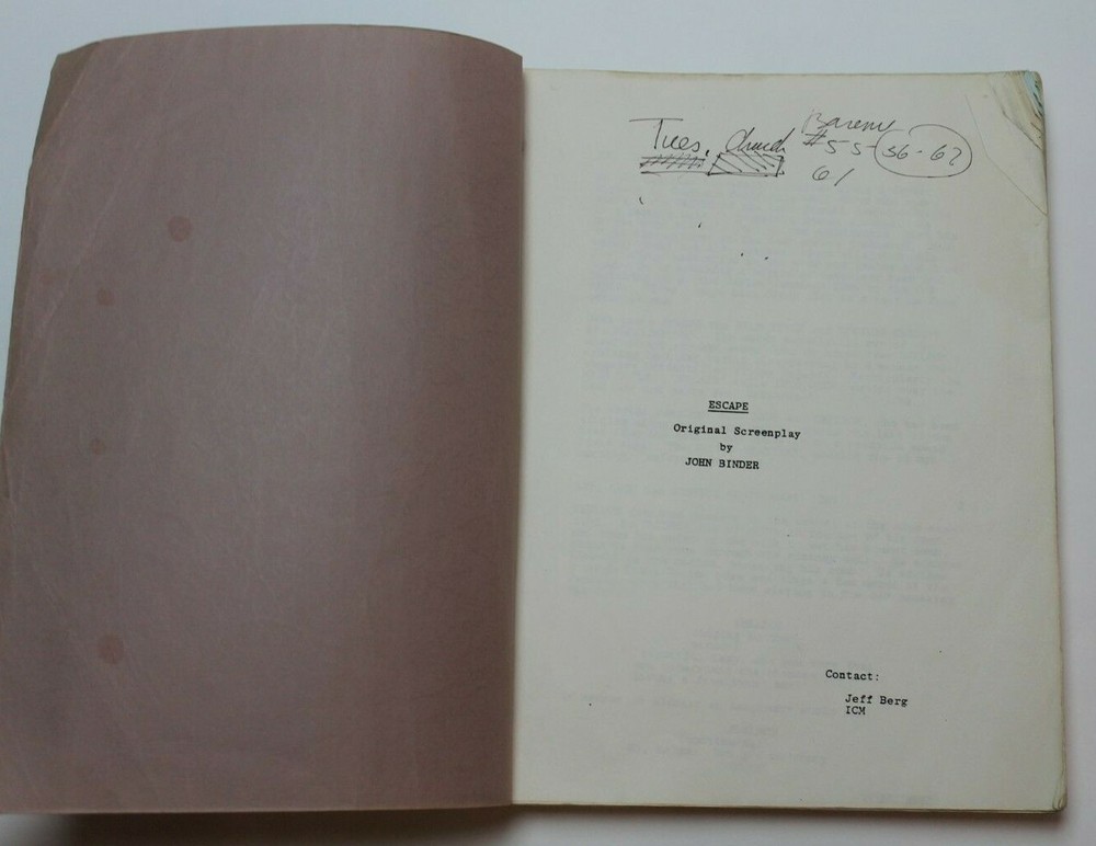 UFOria / John Binder 1980 Screenplay, Peggy McCay's personal script, UFO Sci-Fi