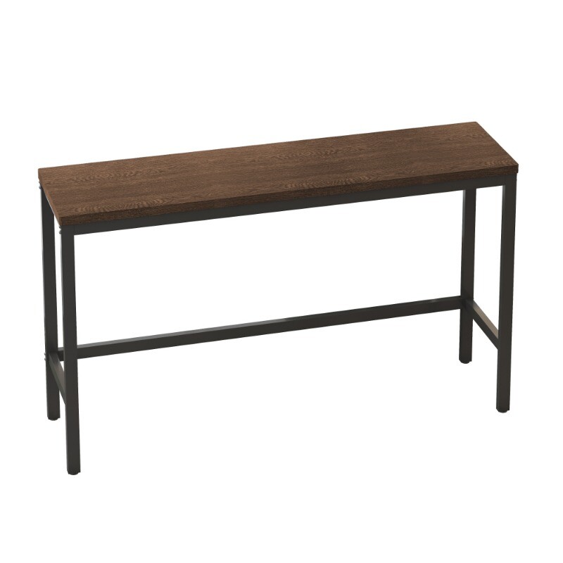 Brown Modern Kitchen Dining Table Pub Table Long Dining Table Set with 3 Stools