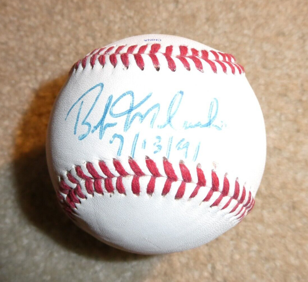 Orioles Pitcher Bob Milacki Signed Rawlings Baseball
