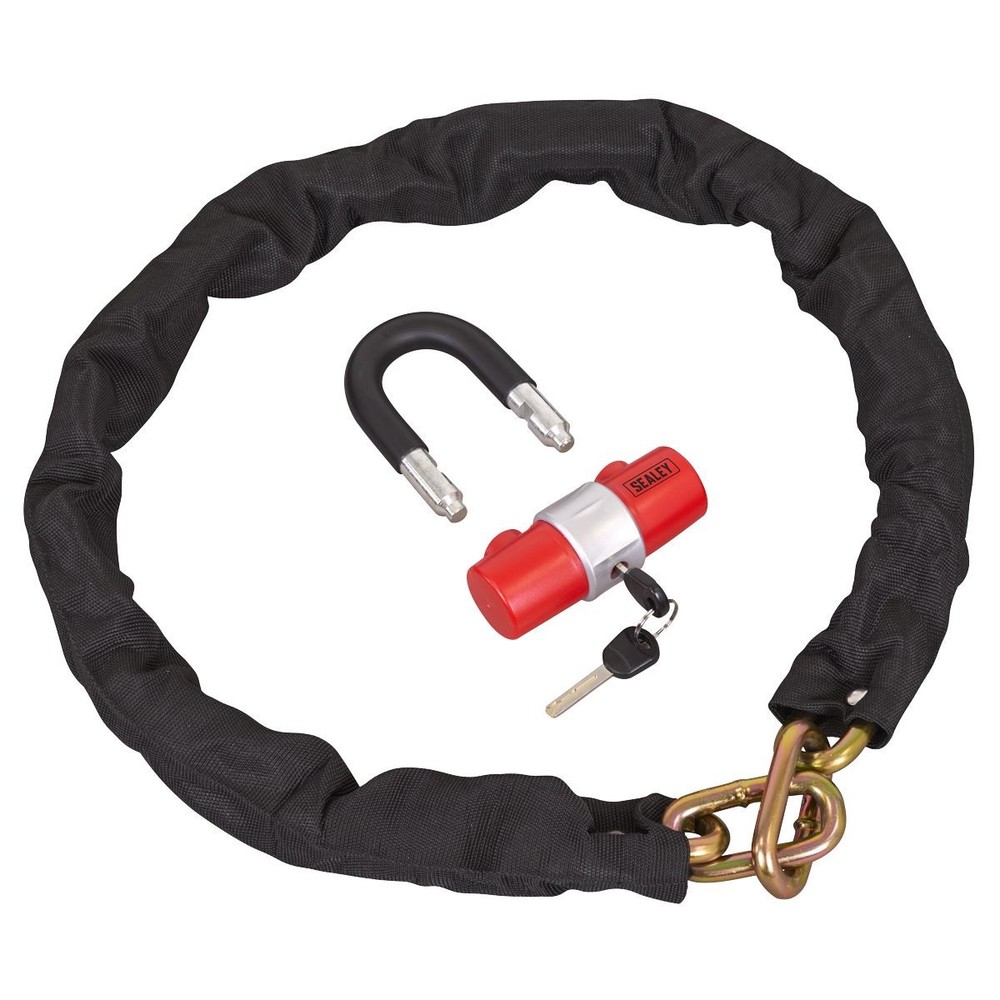 Sealey Motorcycle Chain Lock 1.2m Heavy‑Duty Security Chain & Padlock SSCL12