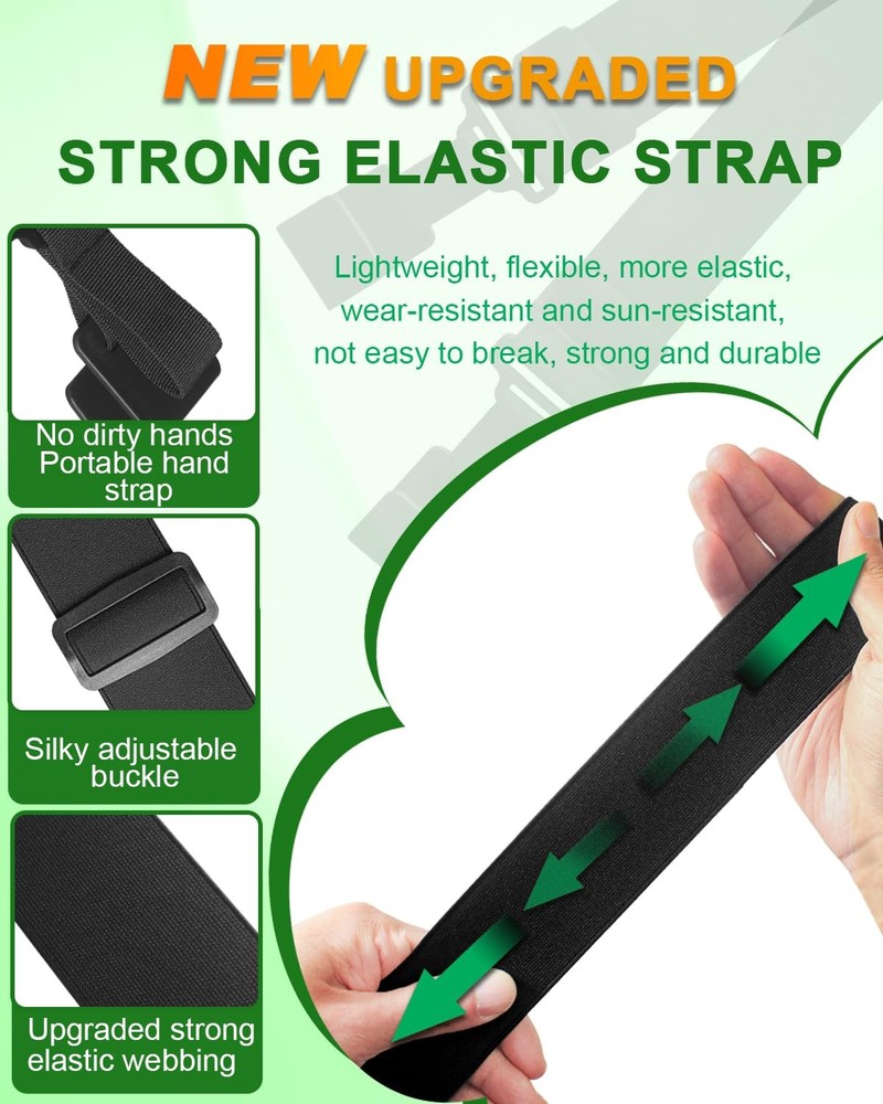 Adjustable Double Claw Trash Can Lock Strap Garbage Can Lid Locks Organization
