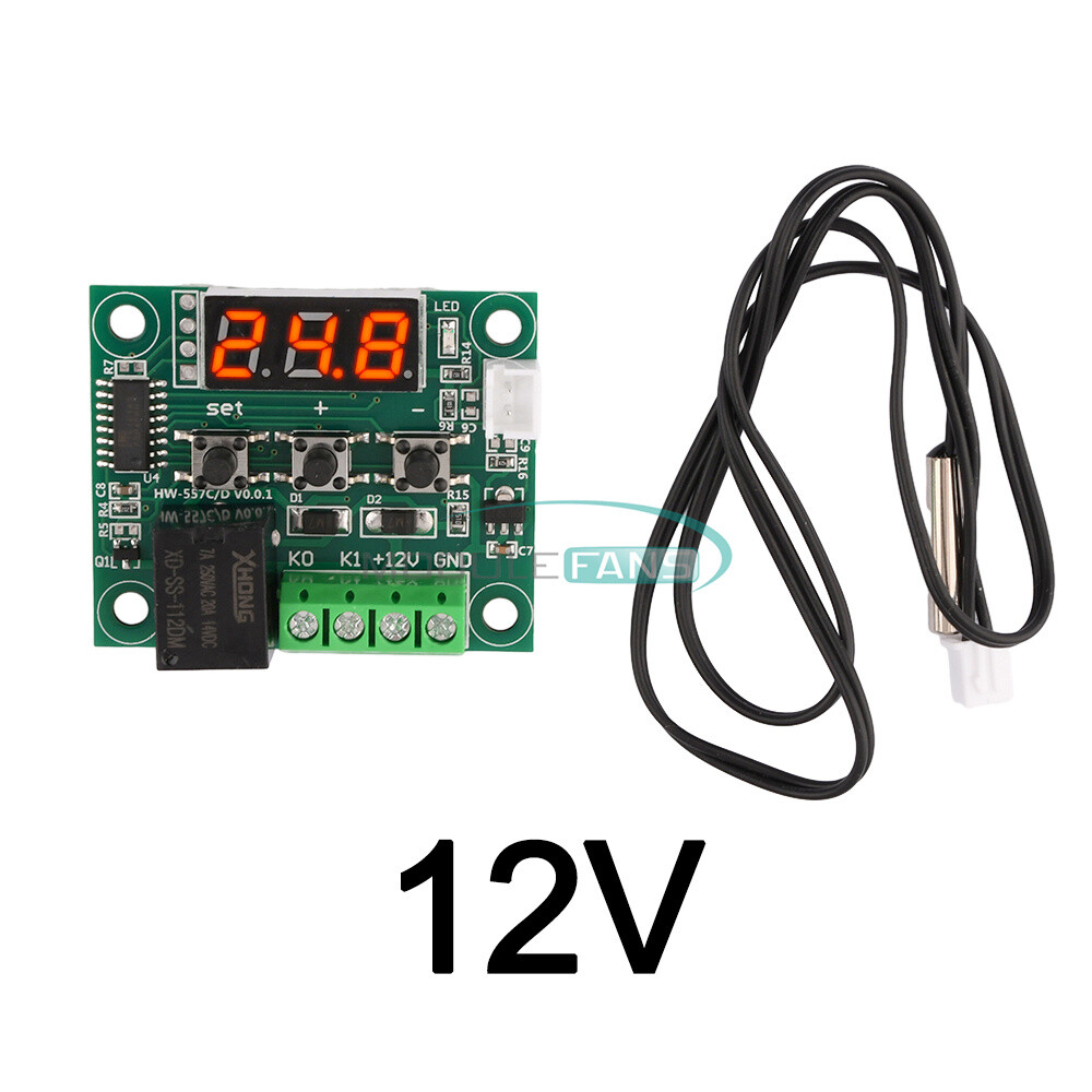 W1209 DC12V Digital Thermostat Temperature Control Switch Sensor Module NTC10K