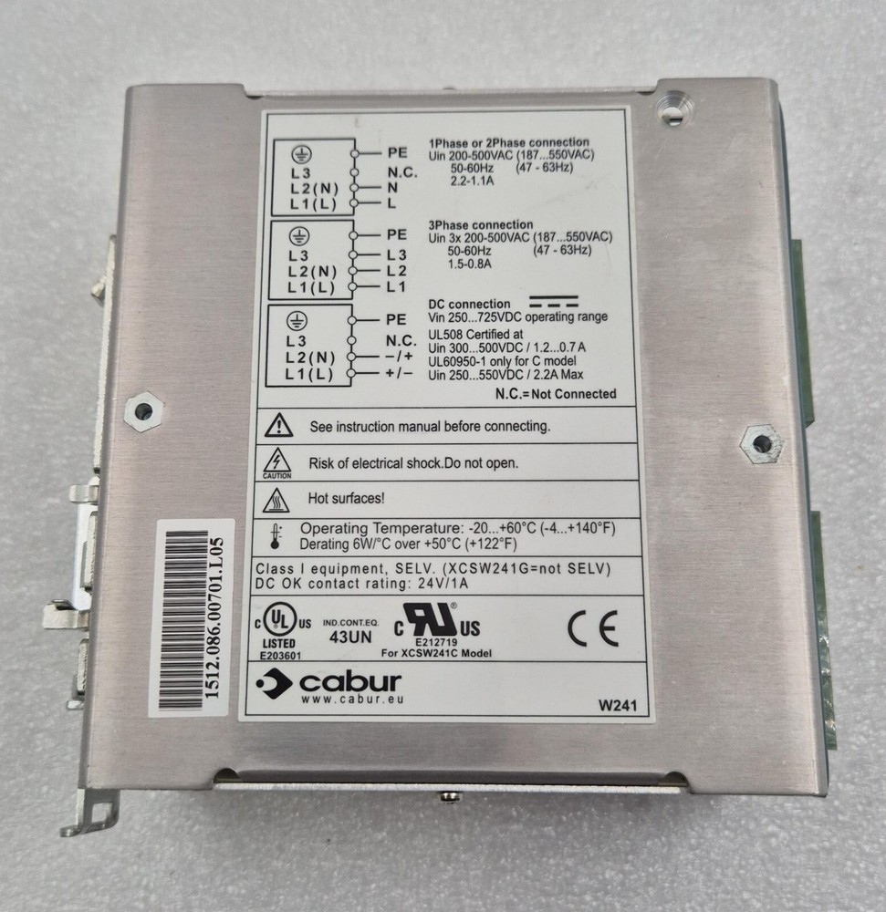 Cabur XCSW241C UNIVERSAL POWER Supply Rail Switch Drive