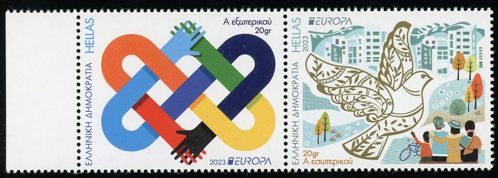 Greece 2023 MNH EUROPA PEACE PAIR
