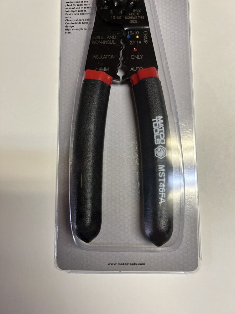 Matco Tools MST46FA Wire Stripper / Cutter / Crimper New in Pack