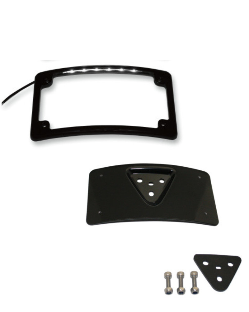 Custom Dynamics Radius Laydown Plate Frame Mount Kit (Black or Chrome Finish)