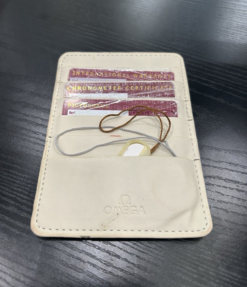 Omega Watch Box, Manual, Card Holder Outer Box Light Damage ￼￼