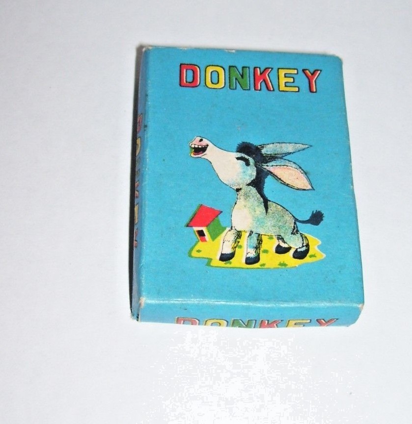 Educational Card Game for Learning Beginning Sounds Donkey Vintage