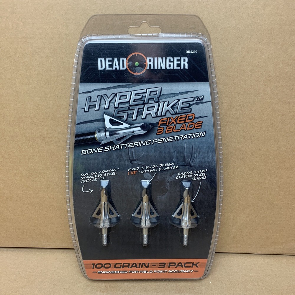 Dead Ringer HYPER STRIKE 3 Blade Fixed DR5392  100 Grain
