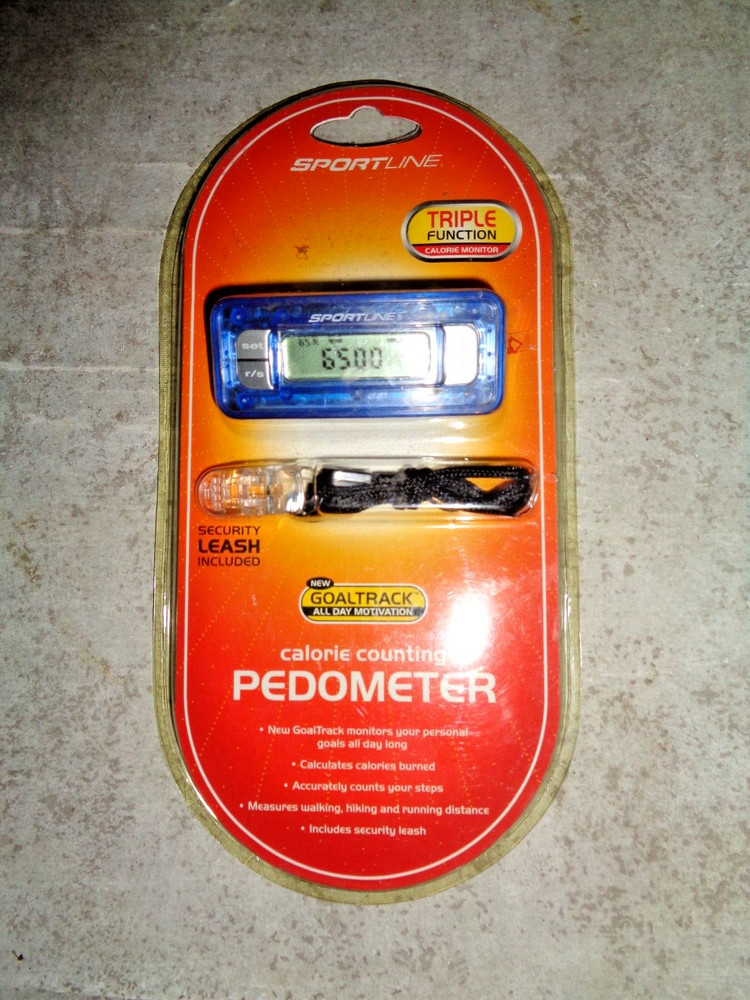 Sportline Pedometer Triple Function Calorie Monitor Security Leash New ####