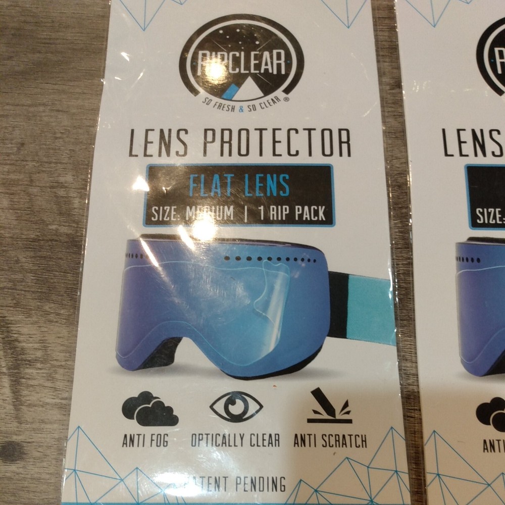 (5) Ripclear Flat Lens Protector Size Medium x1 Pack Winter Sport Goggles New