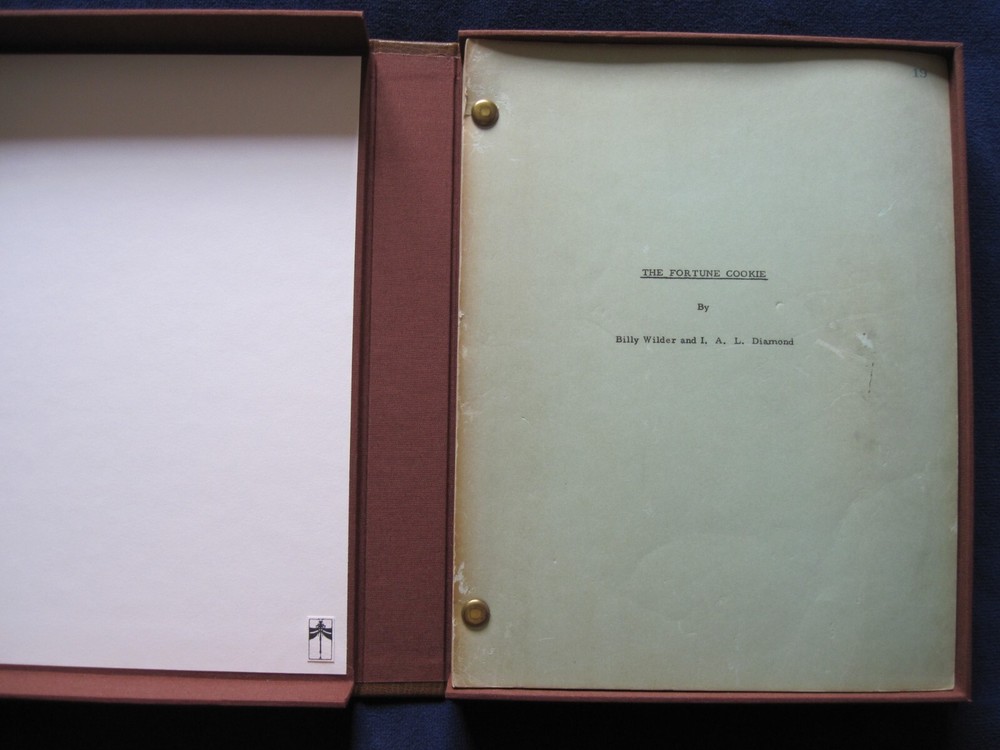 ORIGINAL SCRIPT - THE FORTUNE COOKIE - BILLY WILDER, JACK LEMMON, WALTER MATTHAU