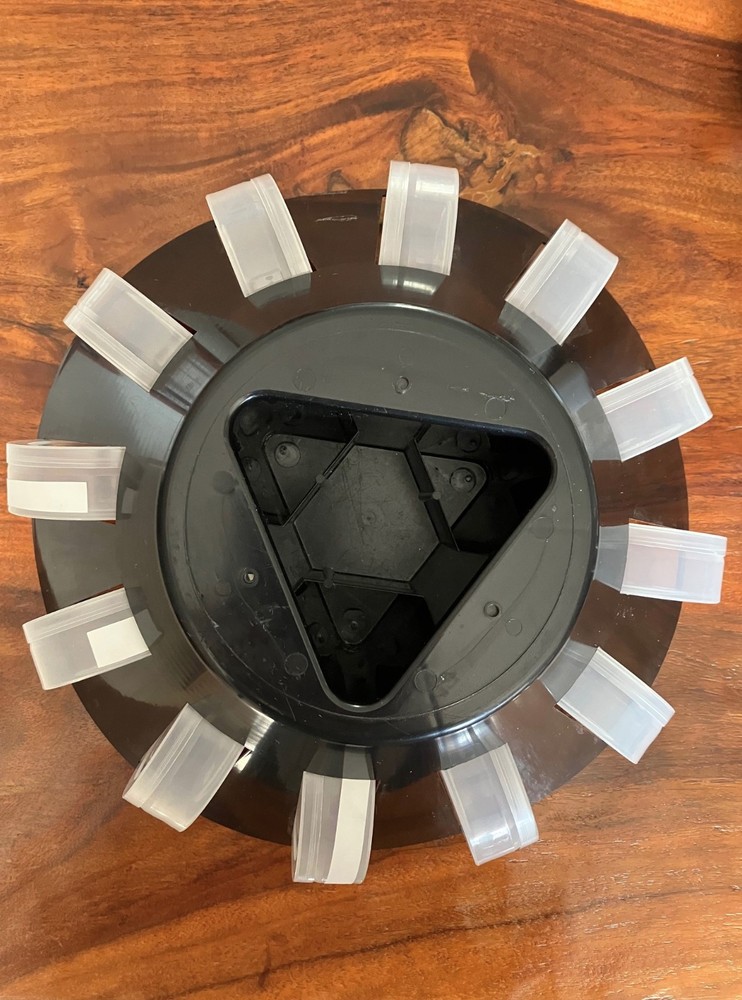 Tidy Crafts Carousel craft organizer rotates stackable 12 round lidded container