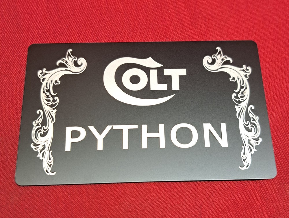 Colt Firearms Python Display Case Plaque