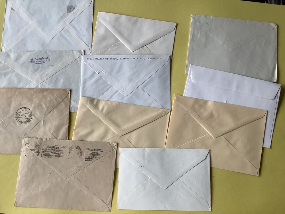 Germany 11 vintage postal stamps cover items Ref A587