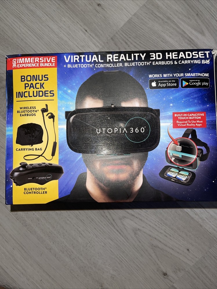 🔥ReTrak Utopia 360° Virtual RealityGaming Headset Bluetooth Controller Earbud🔥