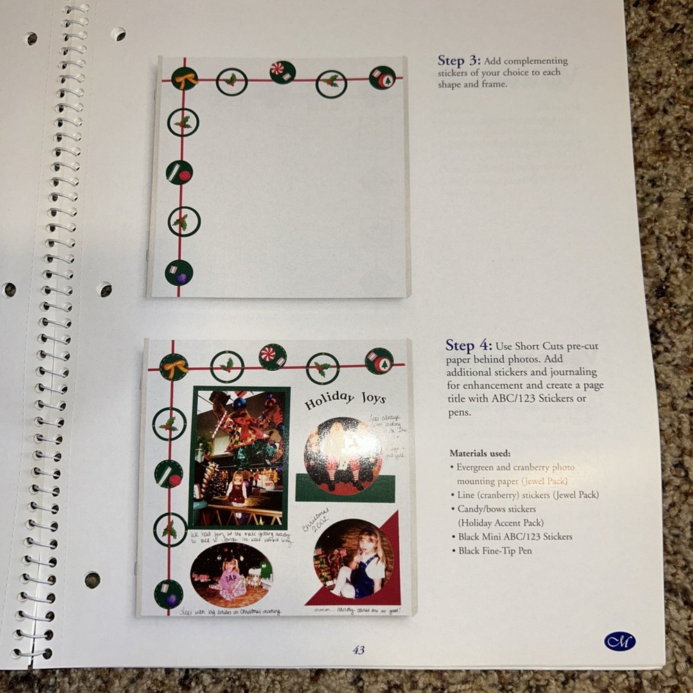 Creative Memories Fast Formulas | 4th Edition | Scrapbook Layout Methods | 2003